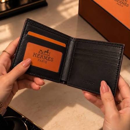 Portefeuille homme noir à rabat
