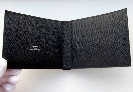Portefeuille homme noir à rabat