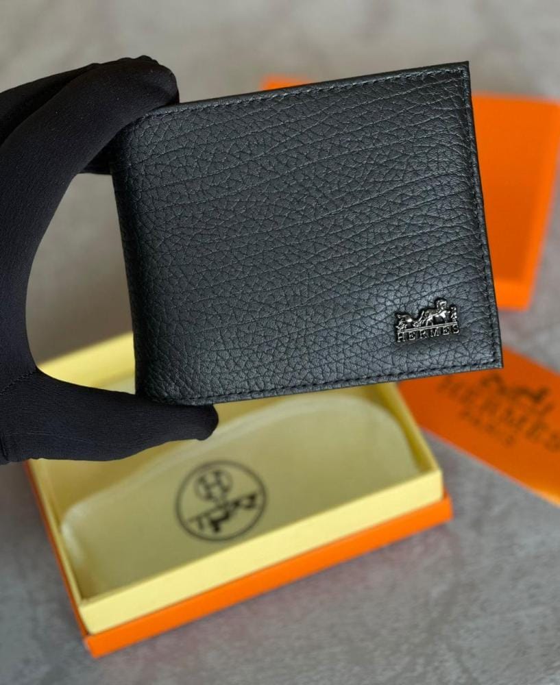 Portefeuille homme noir à rabat